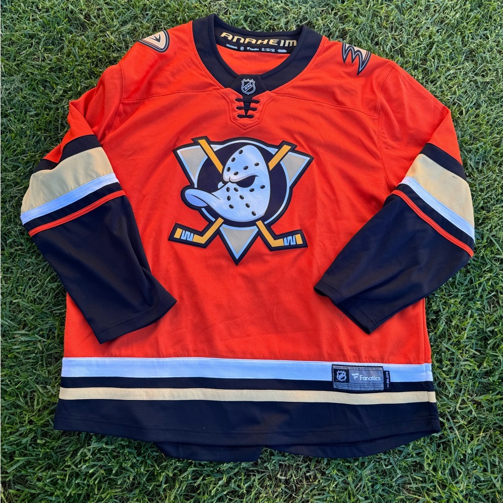 Fanatics Anaheim Ducks Hockey Jersey XXL - Orange and Black